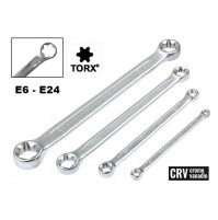 SET DI 4 CHIAVI FISSE AD OCCHIO PROFILO INTERNO TORX IN ACCAIO CHROME VANADIUM