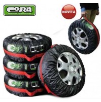 SET DI 4 CUSTODIE PER RIMESSAGGIO ESTATE INVERNO PNEUMATICI RUOTE X AUTO 