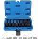 SET DI 8 CHIAVI BUSSOLA AD IMPATTO 1/2 ESAGONALI PASSO H CROMO MOLIBDENO HW5-H19