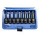 SET DI 8 CHIAVI BUSSOLA AD IMPATTO 1/2 TORX PASSO T CROMO MOLIBDENO T30 - T80