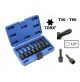 SET DI 8 CHIAVI BUSSOLA AD IMPATTO 1/2 TORX PASSO T CROMO MOLIBDENO T30 - T80