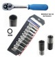 SET DI CHIAVI A BUSSOLA DA 3/8 MILLERIGHE XZN IN POLLICI 9 PZ.1/4 - 3/4 + CHIAVE
