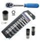 SET DI CHIAVI A BUSSOLA DA 3/8 MILLERIGHE XZN MILLIMETRI 9 PEZZI 8-18mm + CHIAVE