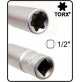 SET DI CHIAVI A BUSSOLA LUNGHE 80 mm PROFILO INTERNO TORX FEMMINA DA 1/2 E8-E24-