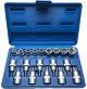 SET DI CHIAVI A BUSSOLA TORX MASCHIO FEMMINA DA 1/2 - 19 PEZZI CHROME VANADIUM