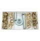 SET DI OCCHIELLI DA 14 mm CON APPLICATORE 103 PEZZI PER TELONI CINGHI CUOIO