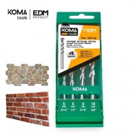 SET DI PUNTE CON INSERTO AL WIDIA PER MURO, CEMENTO, PIETRA 5 - 10 mm 4 PEZZI