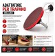 SET PLATORELLO + 5 DISCHI CARTA VETRATA P80 A STRAPPO 125mm X TRAPANO E SMER.