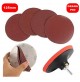 SET PLATORELLO + 5 DISCHI CARTA VETRATA P80 A STRAPPO 125mm X TRAPANO E SMER.
