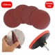 SET PLATORELLO + 5 DISCHI CARTA VETRATA P80 A STRAPPO 125mm X TRAPANO E SMER.