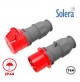 SET SPINA + PRESA MOBILE CEE 4 POLI USO INDUSTRIALE TRIFASE 380V 16A 3P+T SOLERA