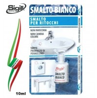 SMALTO BIANCO PER RITOCCHI CON PENNELLINO INCLUSO 10ml 