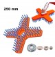 SPAZZOLA CON FILI DI NYLON PER DECESPUGLIATORE 4 PUNTE 250 mm + KIT DI MONTAGGIO