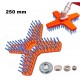 SPAZZOLA CON FILI DI NYLON PER DECESPUGLIATORE 4 PUNTE 250 mm + KIT DI MONTAGGIO