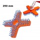 SPAZZOLA CON FILI DI NYLON X DECESPUGLIATORE 4 PUNTE LARGHEZZA 250 mm FORO 25.4