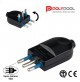 SPINA MASCHIO 10A PASSO PICCOLO SPINOTTI ORIENTABILI O-90° NERA - 