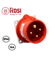 SPINA MASCHIO CEE TRIFASE 3P+T DA INCASSO CON PIASTRA DI FISSAGGIO A 4 FORI