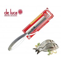 SQUAMA PESCE IN ACCIAIO INOX 430 CON LAMA DENTATA CM 11 