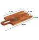 TAGLIERE RETTANGOLARE IN LEGNO D'ACACIA CON MANICO cm 38X20 
