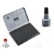 TAMPONE CUSCINETTO SPUGNA NERO X TIMBRI 120 X 85 mm + INCHIOSTRO NERO 30ml