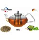 TEIERA IN VETRO BOROSILICATO CON INFUSORE IN ACCIAIO INOX 400ml 
