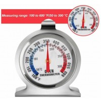 TERMOMETRO ANALOGICO X FORNO IN ACCIAIO DOPPIA MISUR. 50 - 300°C --100° - 600°F