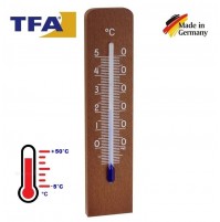 TERMOMETRO PER INTERNI IN NOCE LACCATO MISURAZ. DA -5°C A + 50°C 