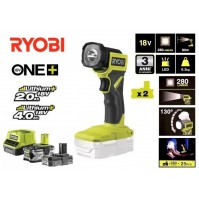 TORCIA A LED A DOPPIA BATTERIA 18V - 2.0 & 4.0Ah TESTA ORIENT. 280 LUMEN 