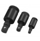 TRIS DI ADATTATORI X BUSSOLE AD IMPATTO MASCHIO FEMMINA DA 1/4-3/8-1/2 SNODABILE