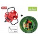 TUBO ACQUA DA IRRIGAZIONE 10 MT IN PVC RETINATO DA 1/2 + AVVOLGITUBO E ACCESS.--