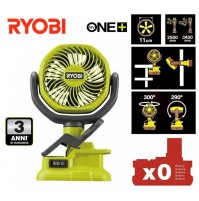 VENTILATORE COMPATTO PORTATILE AGGANCIAB A BATTERIA 18V (BATTERIA ESCLUSA) RYOBI