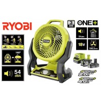 VENTILATORE PORTATILE A BATTERIA 18V - 2.0 & 4.0Ah - 930-1900 giri/min RYOBI