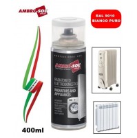 VERNICE SMALTO SPRAY 120°C X RADIATORI E TERMOSIFONI RAL9010 BIANCO PURO 400ml