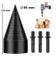 VITE CONICA A CUNEO SPACCALEGNA DIAM. 65 mm 3 ATTACCHI X TRAPANO SDS ED ESAGON.